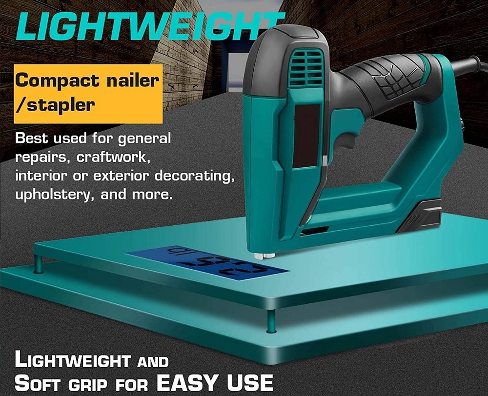 High Efficiency Portable Staple Gun DIY Project Upholstery Carpentry Woodworking Electric Nail Gun