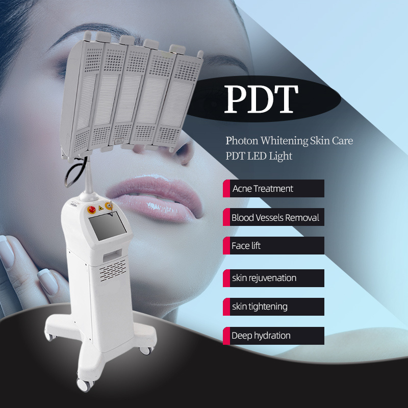 2022 tri-folding led facial face lifting pdt light infrared led strip 850nm pdt photon medical level professional pdt led