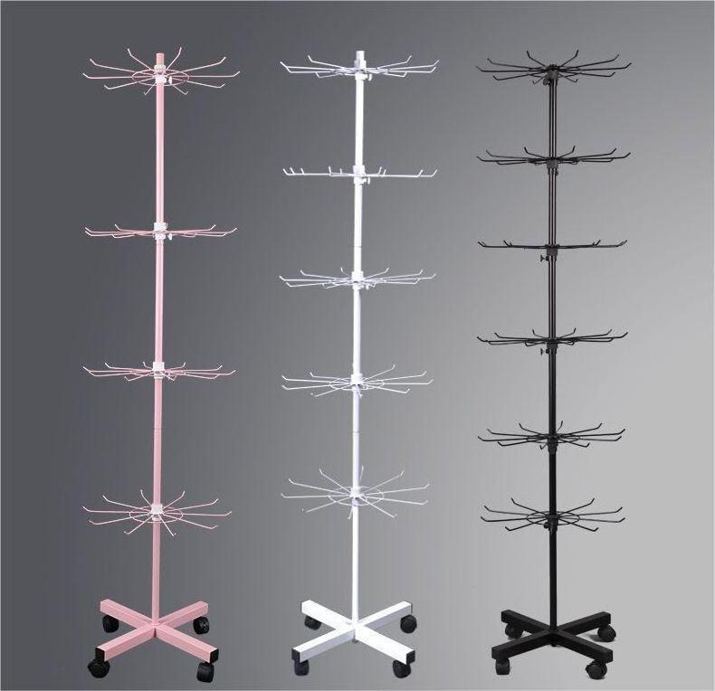 Best Selling 7 Tiers Floor Display Stand Rotating Jewelry Scarf Hat Display Shelves Rack