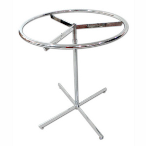 High Quality Garment Store Chrome Revolving Clothes Stand Adjustable Height Round Rotating Clothing Display Rack