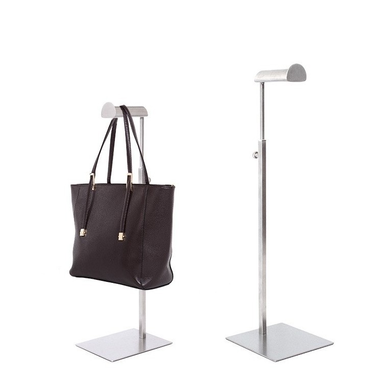 Boutique Store New Luxury Adjustable Height Handbag Display Rack Stainless Steel Women Bags Display Stand Holder