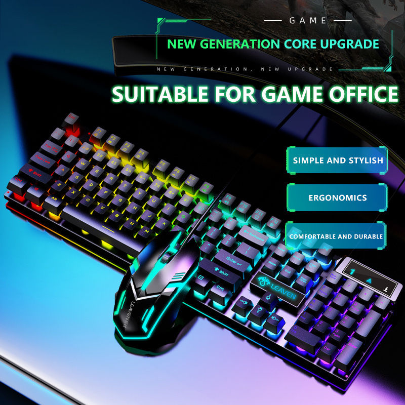 Computer Office Gaming USB Wired Backlight Keyboard Mouse Combos