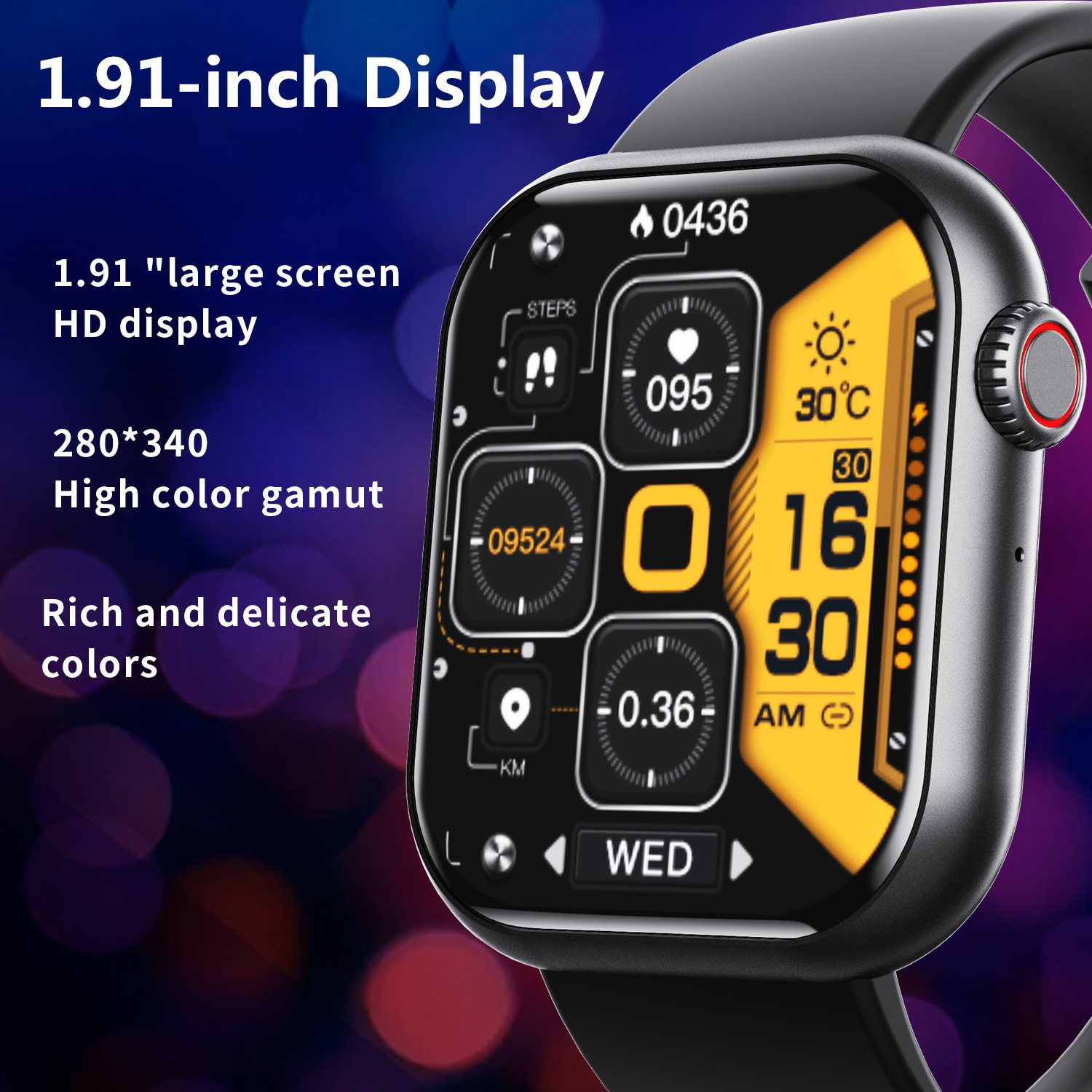 1.91 Inch AI Voice Non-invasive PPG Blood Glucose Sugar Monitor Bluetooth Calling Fitness Sport Smart Watch For Men Women