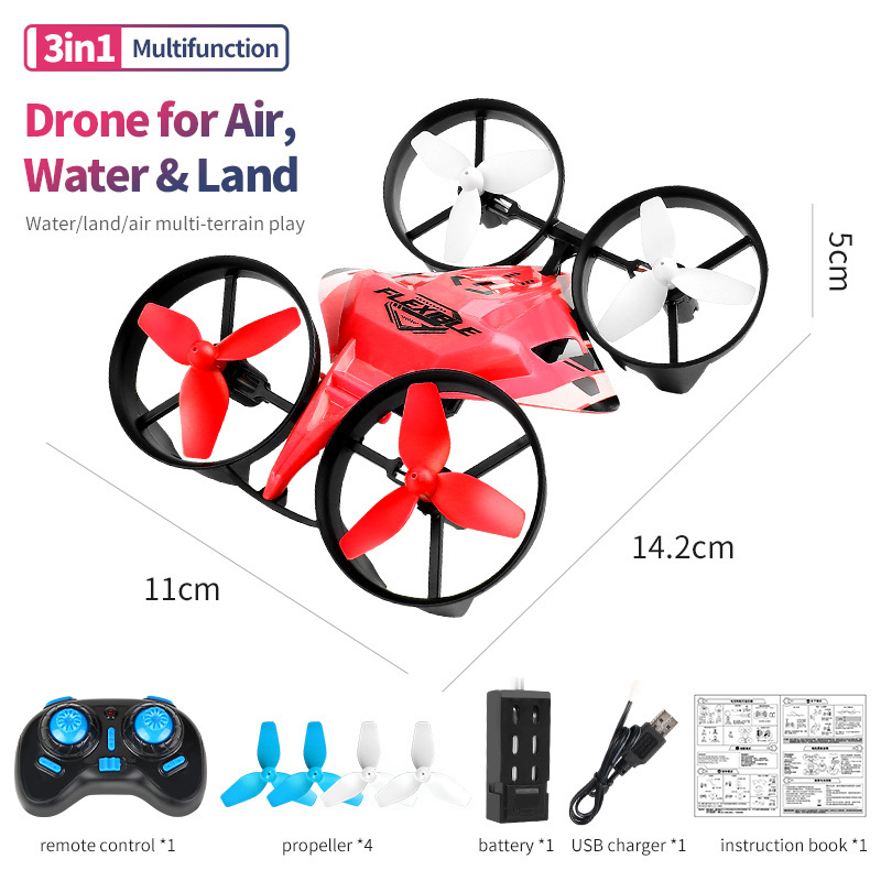 2023 New JJRC H113 Flying Car RC Drone Water Land and Air Multifunctional Elf Aircraft RC Speed RC car for kids H113 Dron