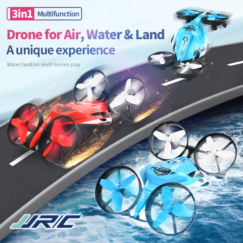 2023 New JJRC H113 Flying Car RC Drone Water Land and Air Multifunctional Elf Aircraft RC Speed RC car for kids H113 Dron