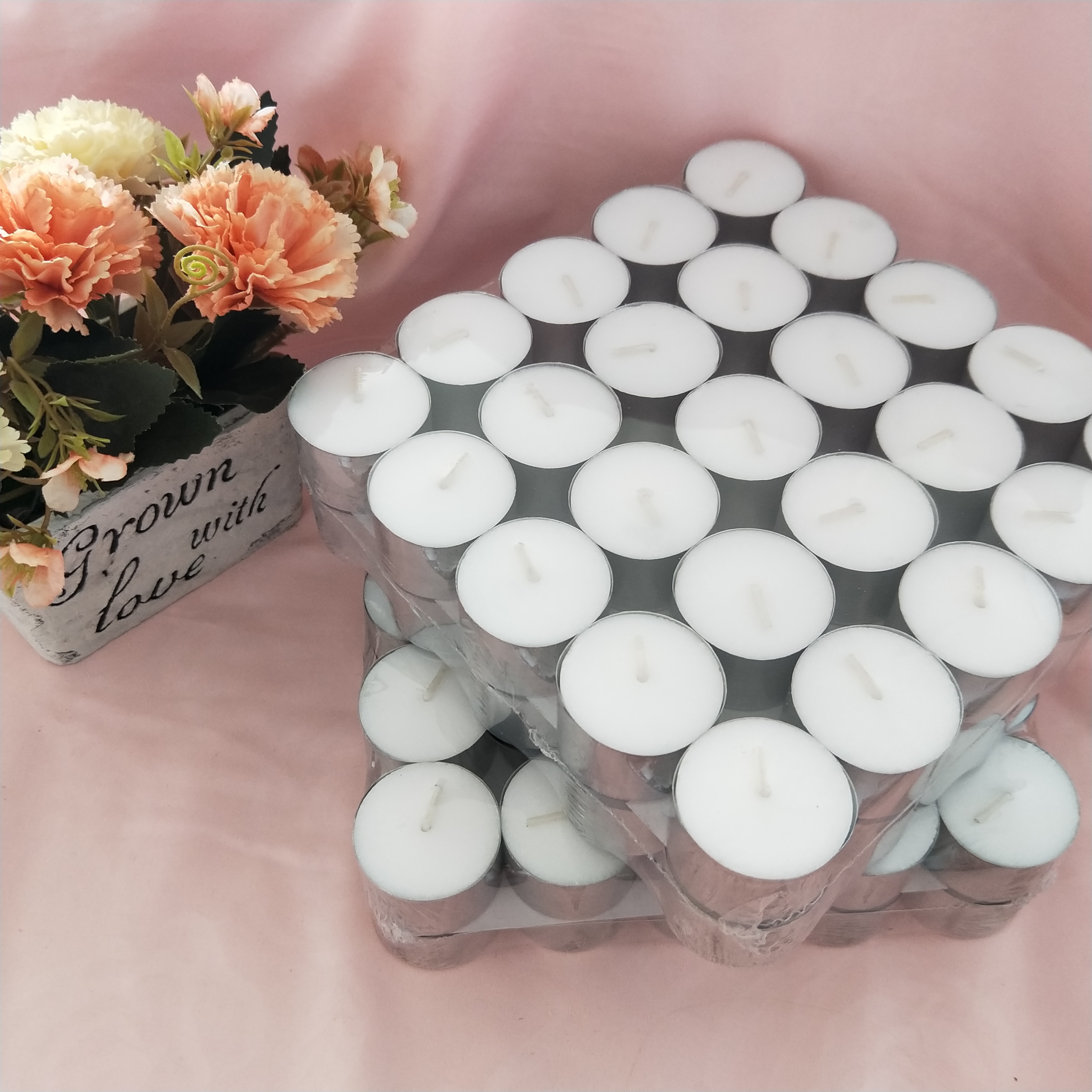 4hrs 8hrs white and color scented unscent  paraffin tealight candle