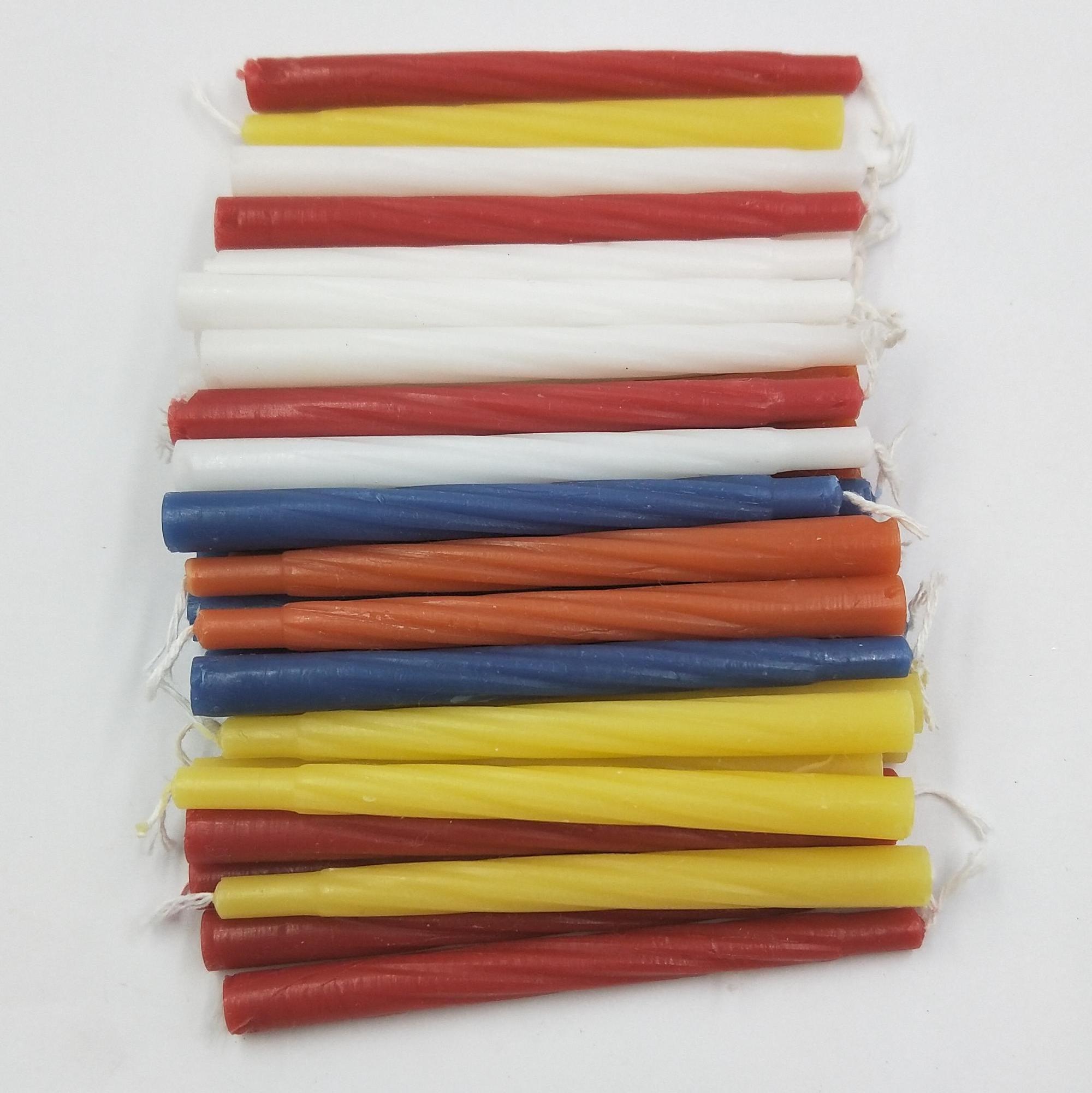 Multi-Colored Paraffin Wax Material Birthday Candle