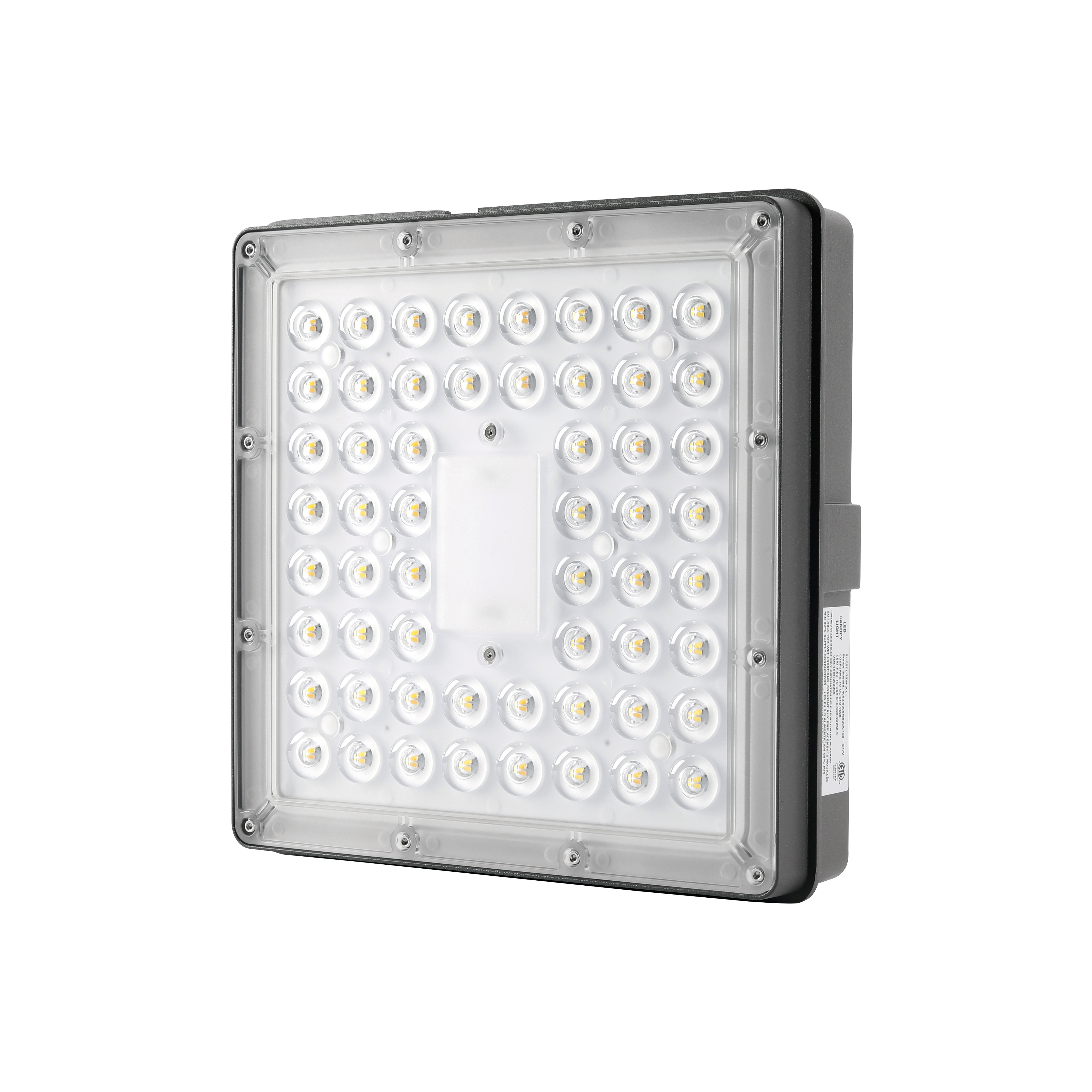 45W 75W 100W 120W IP65 Aluminum LED Canopy Light for Parking Garage Tunnel Warehouse Gas Station Ceiling Mounted Products