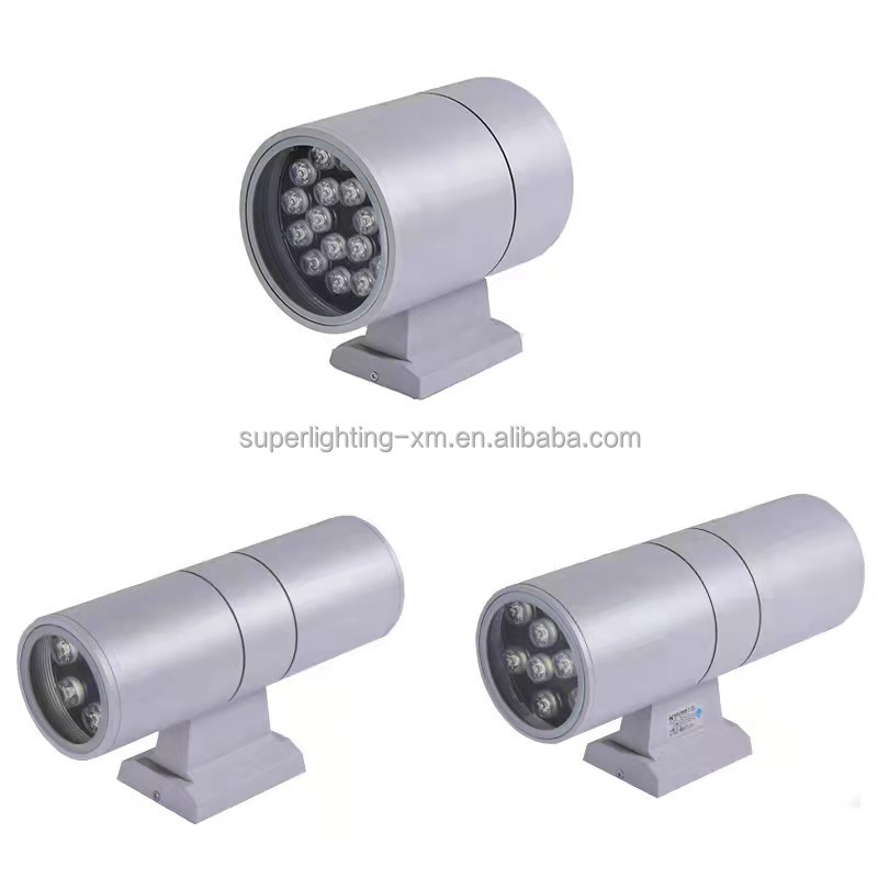 Integrated LED Cylinder Up Down Wall Light Outdoor IP65 Waterproof Wall Sconce Exterior Front Door Porch Light Fixtures