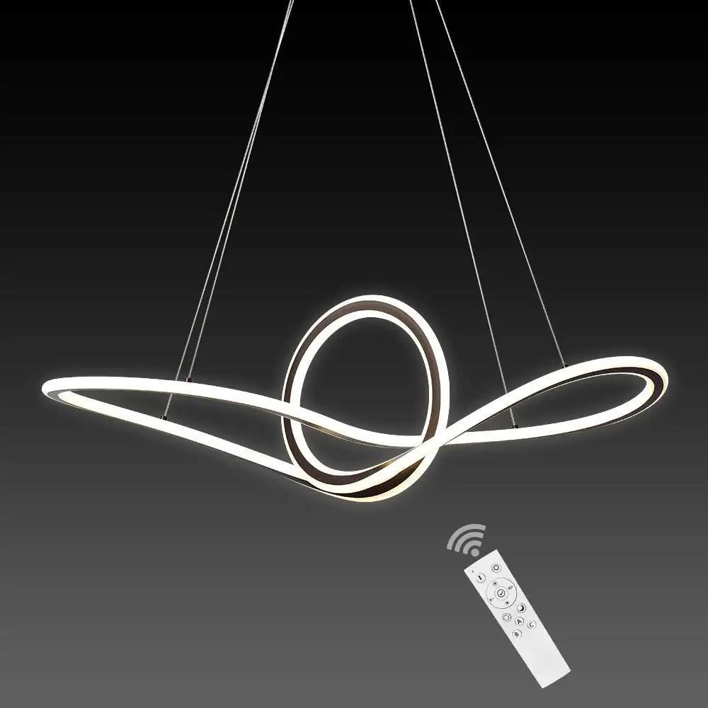 50W  Suspent  office  Modern Pendant Light with Irregular Ring Lights LED Contemporary Ceiling Light