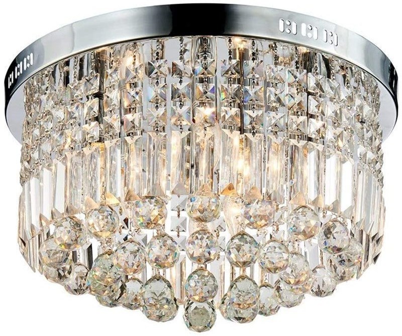 Creative luxury round home interior living room crystal ceiling lamp pendant light