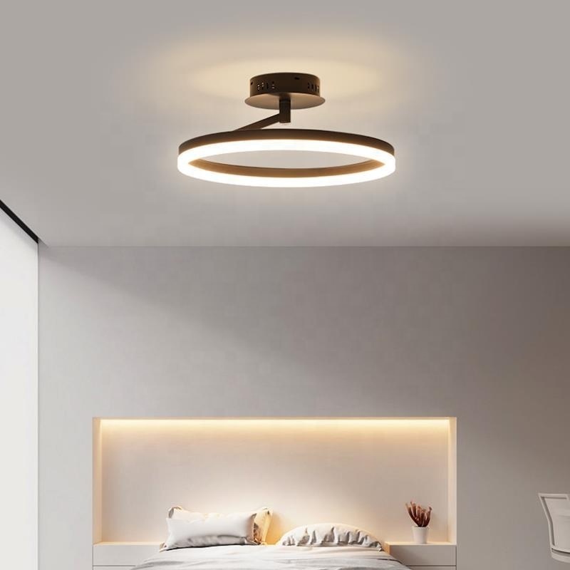 circular chandelier Led Ceiling Light With Acrylic Bedroom Room Ceiling Mounted Light Fixtures