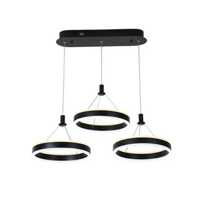 Modern Dining Room Black gold 3 ring  Pendant Light Fixtures