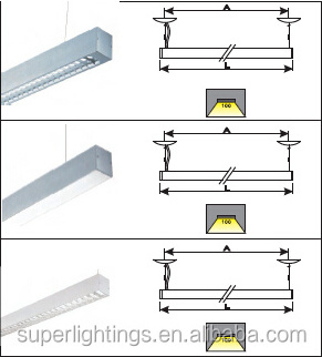 SL-L15D Modern led light fixture,office fluorescent light fixture,light fixture mounting bracket