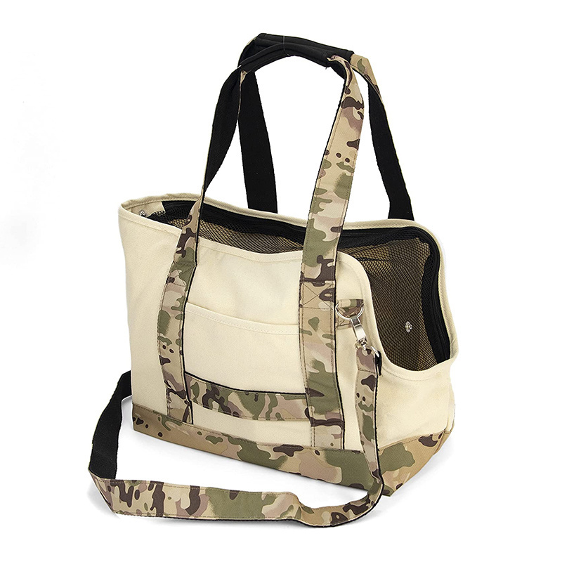 POP DUCK Pet Supplies Portable Outing Handbag Camouflage Dog Cat Travel Carrier Tote Purse Nest Shoulder Bag