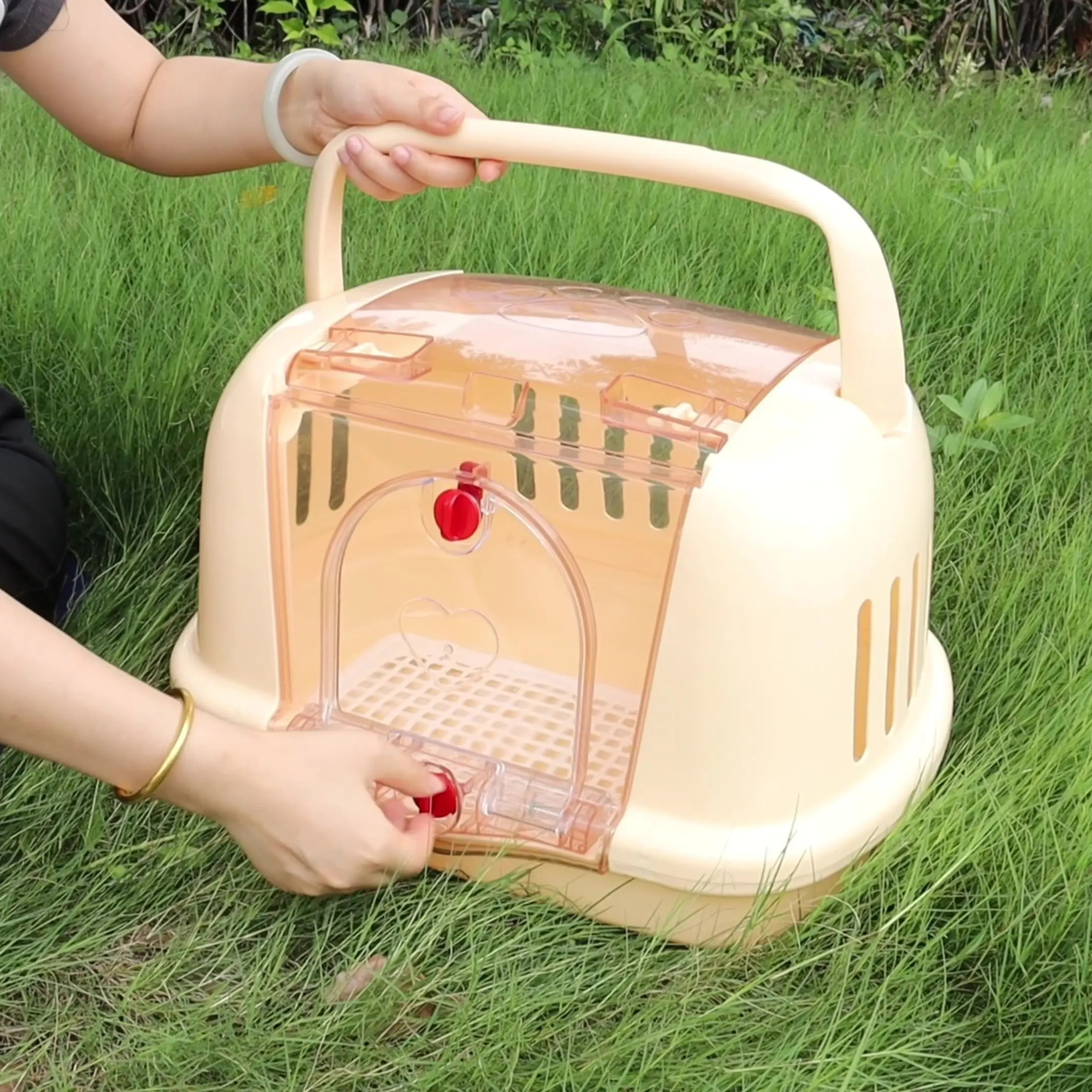 Portable Travel Pet Air Dog Transport Cage Carrier Box Pet Airline Crate Cage Kennel