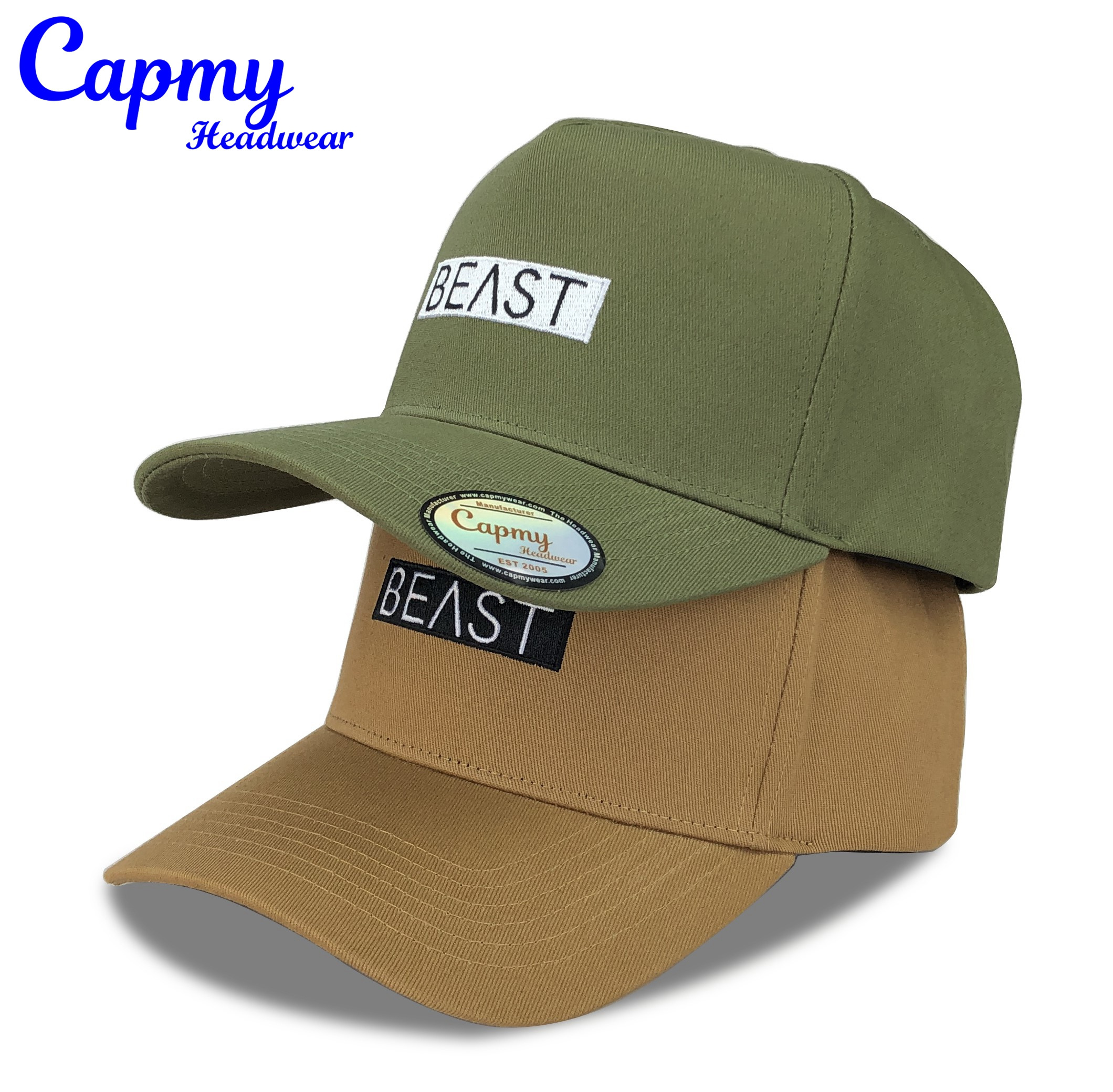 High Quality New Blank Baseball Hats Caps Olive Green 3d Embroidery Logo Sports Women For Men 5 Panel A Frame Hat Baseball Cap