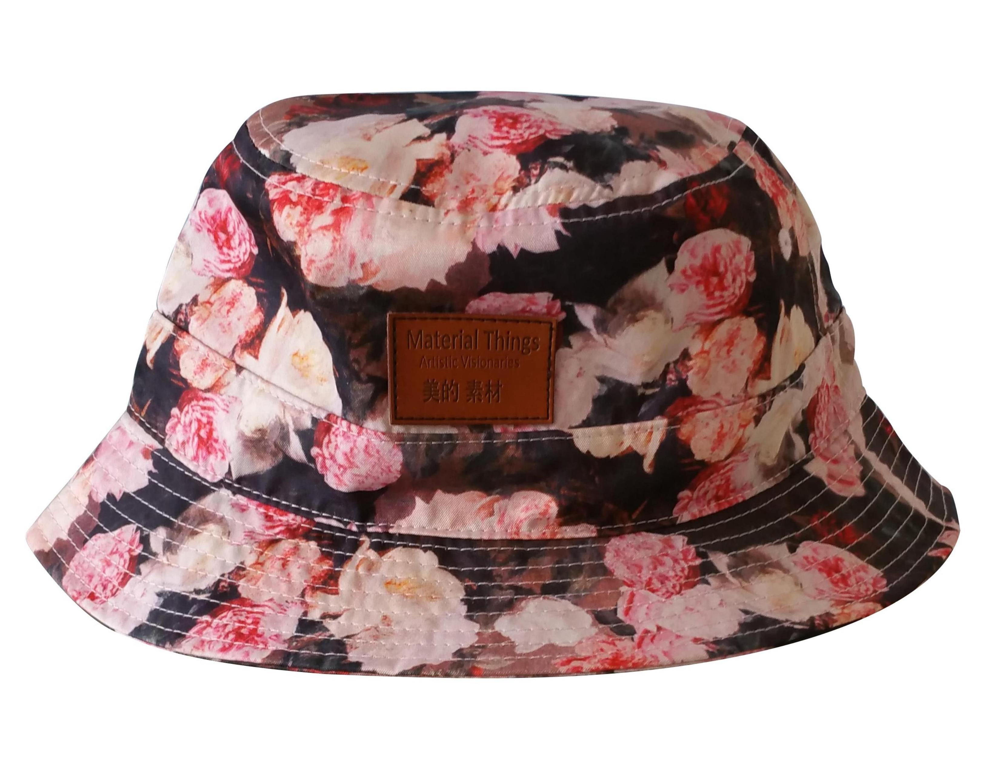 Wholesale Custom Printed Floral Plain Tie Dye Blank Embroidery Reversible Fishing Cap Sublimation Polyester Women Men Bucket Hat