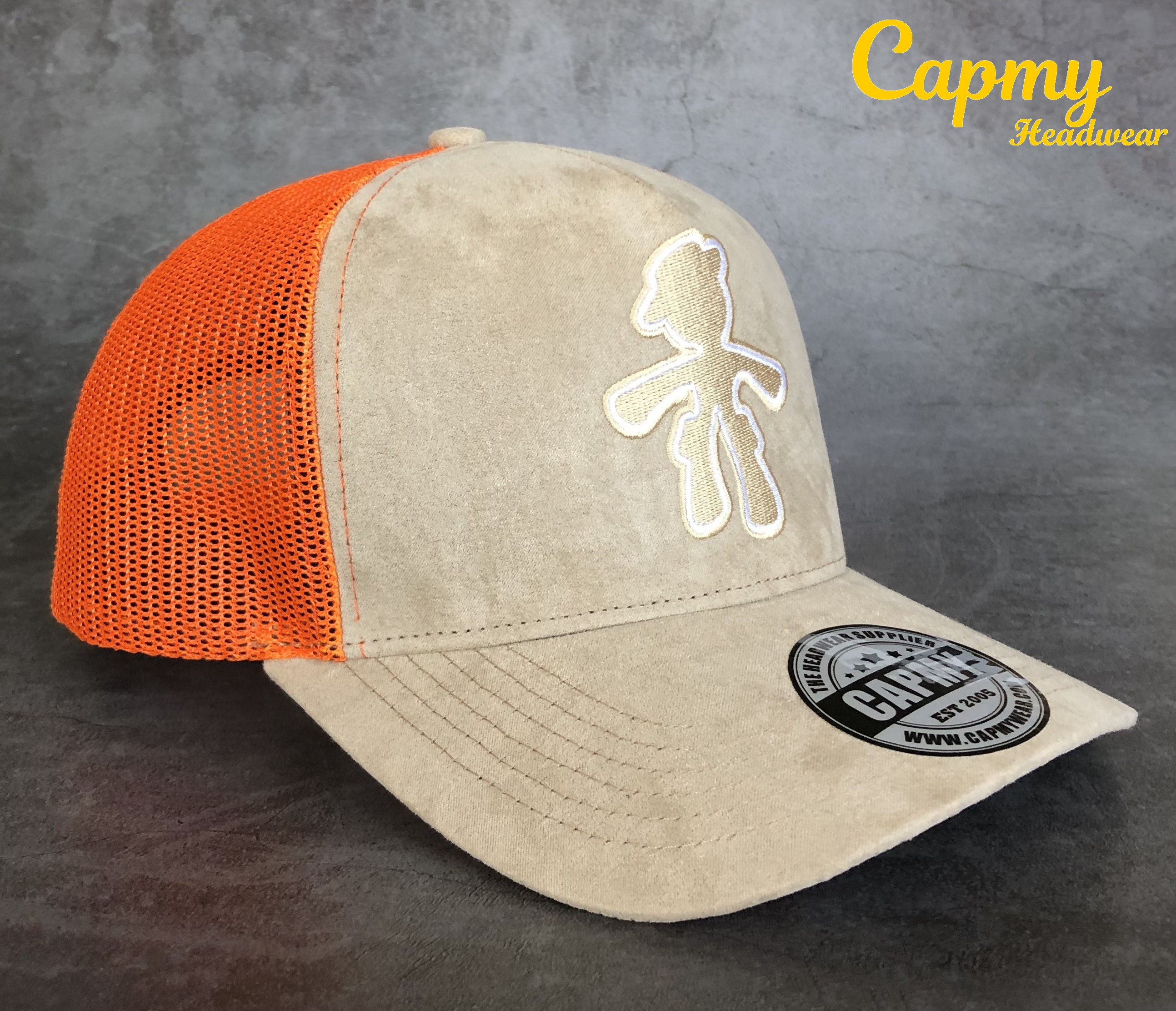 Customized Own Logo Design Mesh Suede Truck Hat Promotional Brown Suede Trucker Hats Multiple Colors Sports Suede Baseball Cap