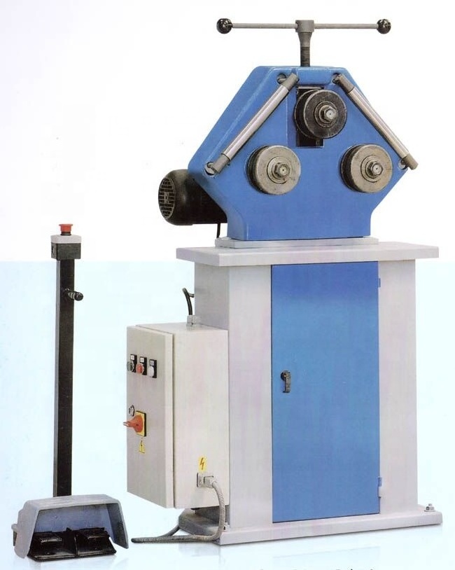 Motorized 3-roller round square Ring pipe and tube roll bending machine