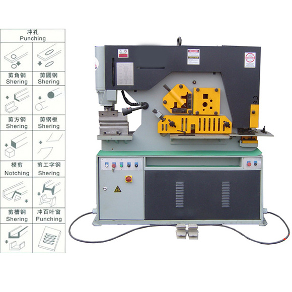 55Ton double Steel Plate Hole Punching die and tools Hydraulic Ironworker Machine