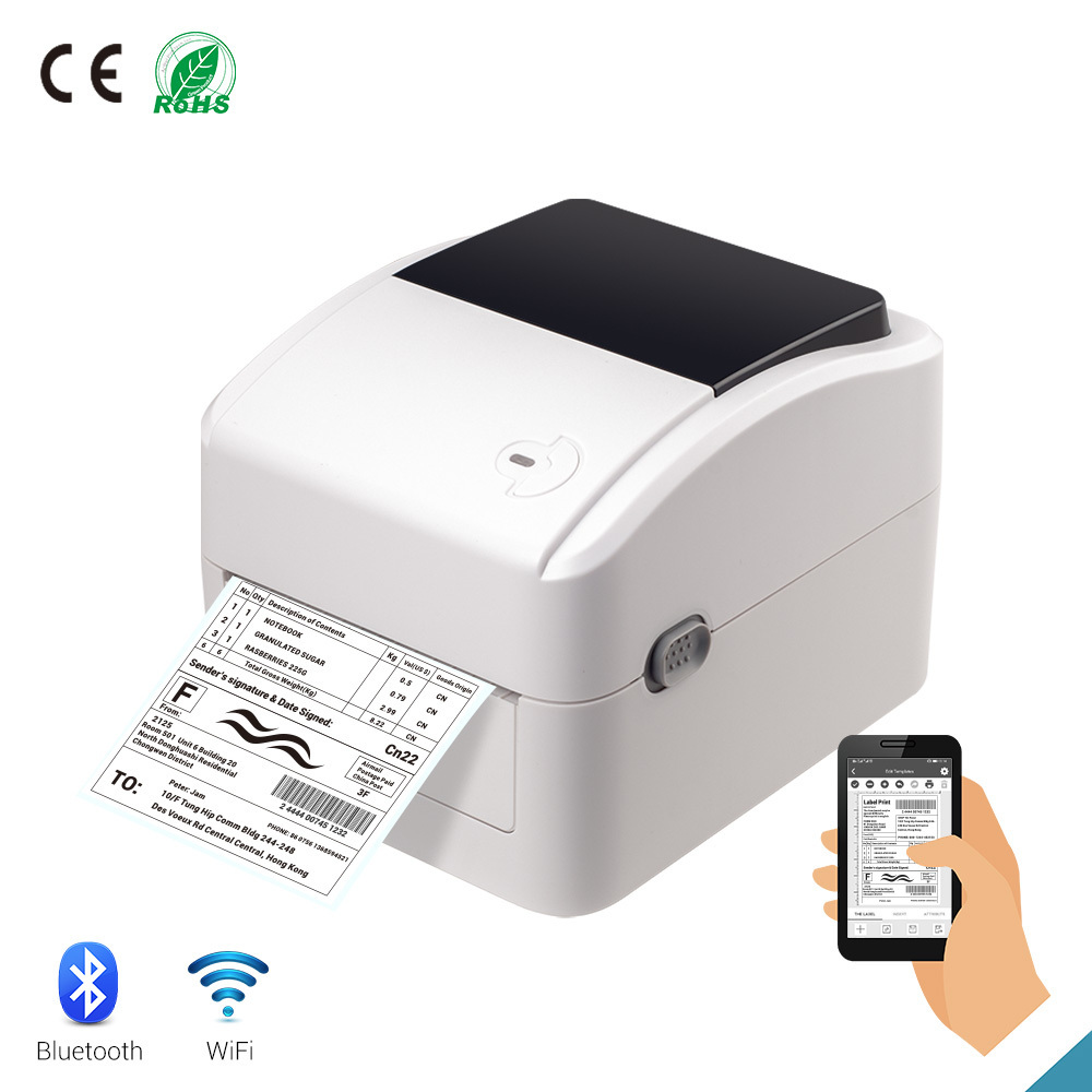 Xprinter Shipping Label Printer XP-420B Barcode Label 4x6 Roll Sticker Thermal Printer With Bluetooth Thermal Label Printer