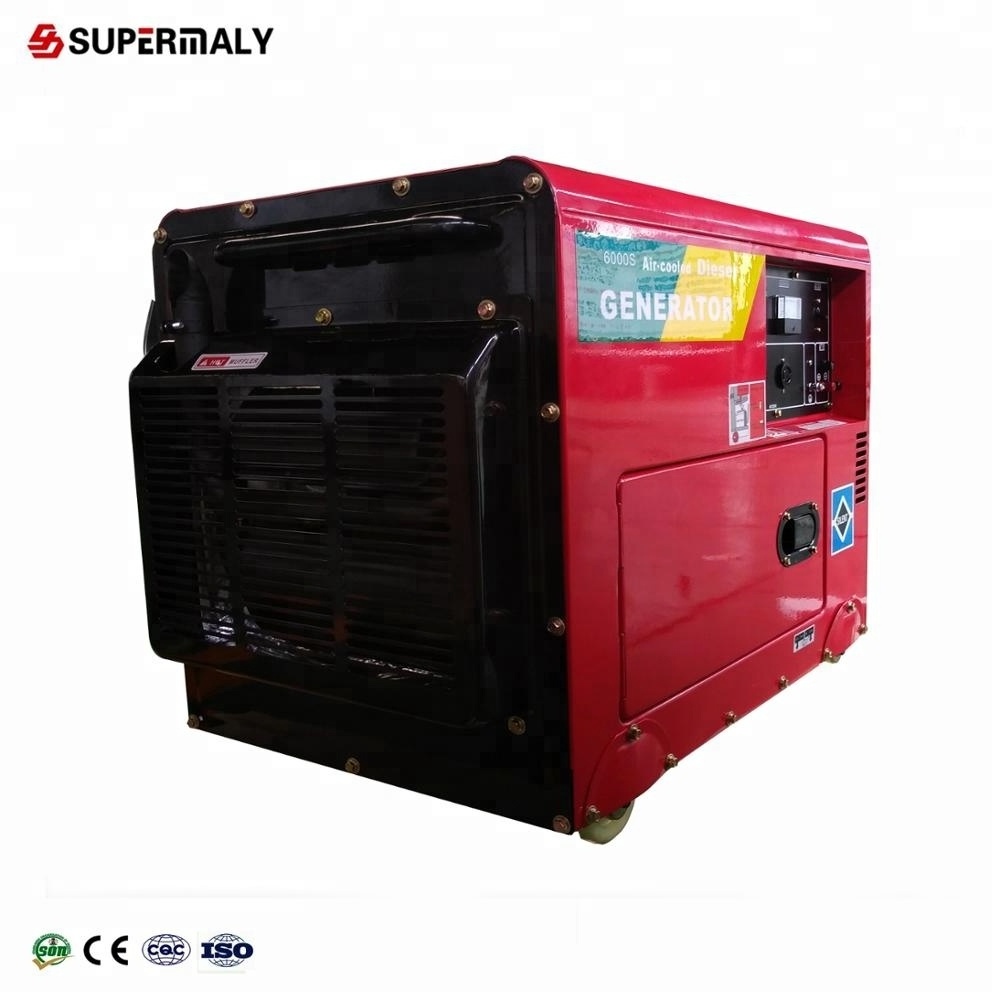 Home Use Four wheels portable Silent diesel generator air-cooled