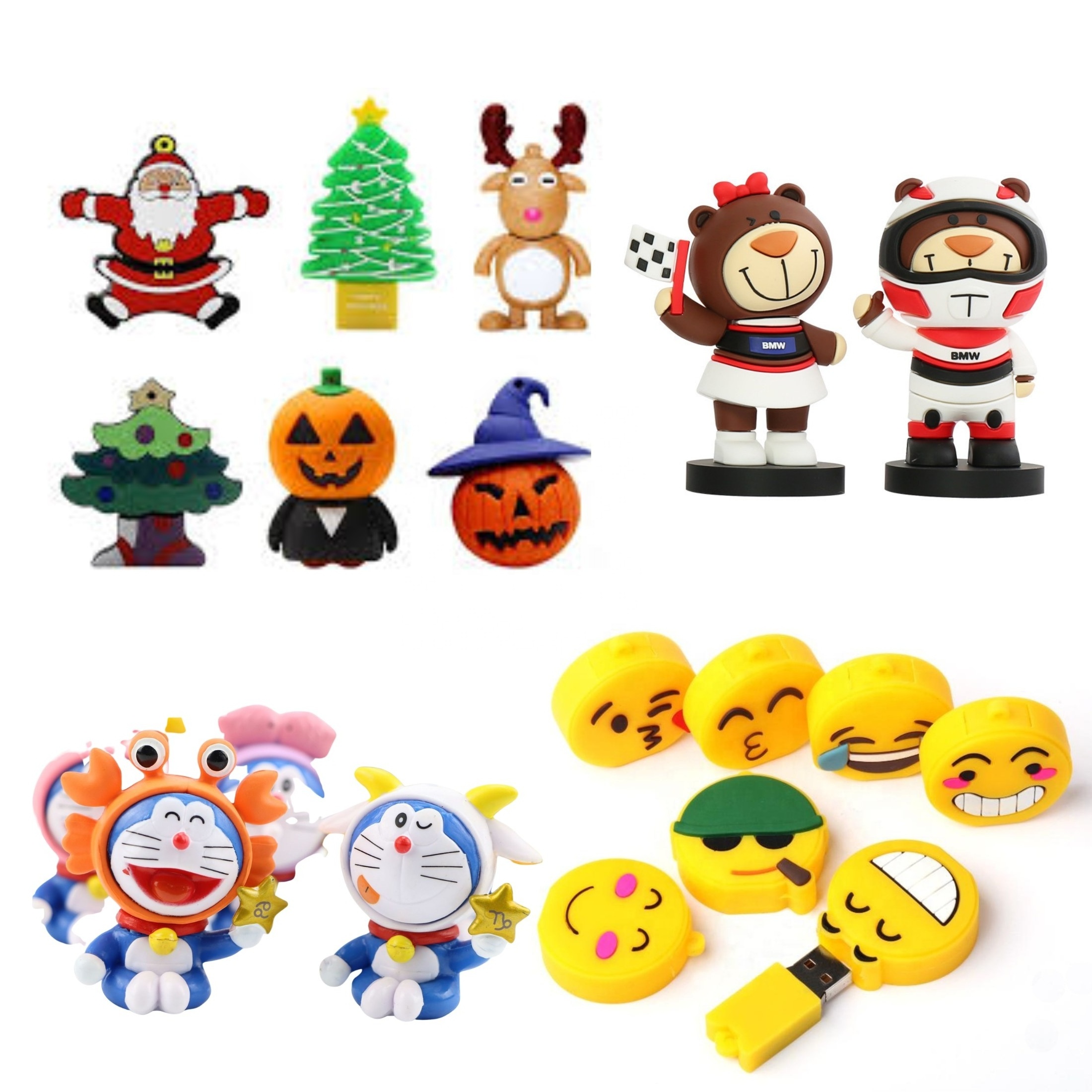 Personalized Design 3d Shape Logo Pvc Cartoon Pendrive Thumb Drive Usb Stick 2gb 4gb 16gb 32gb 64gb 128gb USB Flash Drive