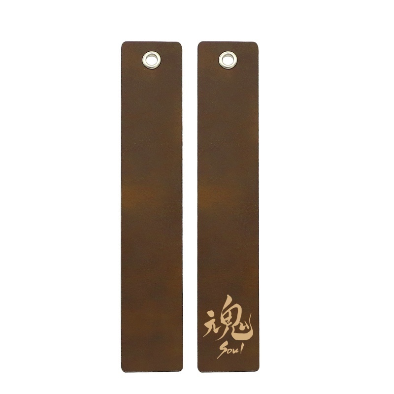 New Products 2024 Custom Leatherette Bookmarks Laser Engraving Blanks PU Leather Bookmark