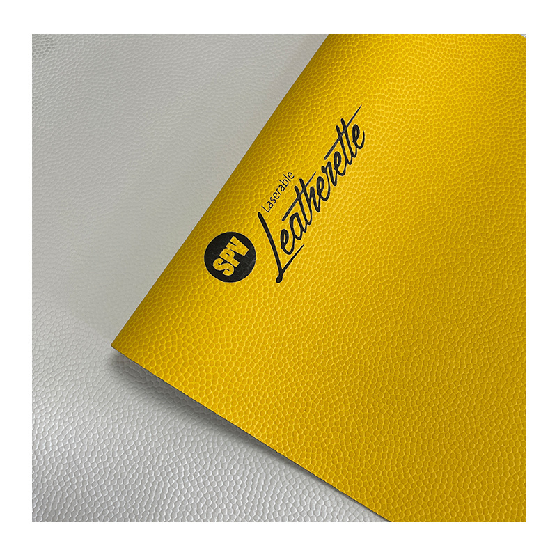 12X24 Inches Basketball Pattern 0.8mm Pu Leather Sheets Laserable For Cap Patches Without Adhesive