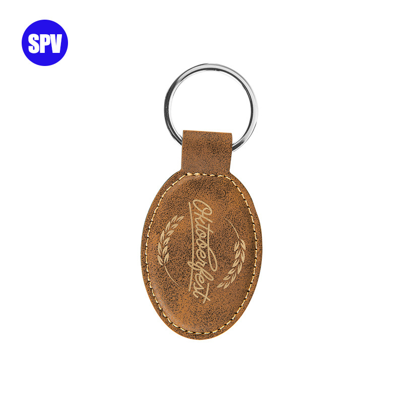 Hight Quality Laser Leather Blanks , Engraving Leather Blank Laser Keychain , Leather Blank Laser Cut