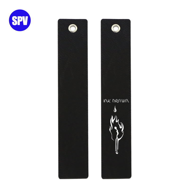 New Products 2024 Custom Leatherette Bookmarks Laser Engraving Blanks PU Leather Bookmark