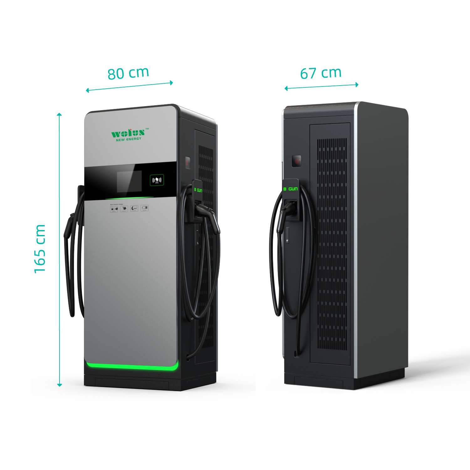 Wolun Commercial EV Charger New 60-480KW DC Fast Charging Station Floor-Mounted with CE Certification Approval