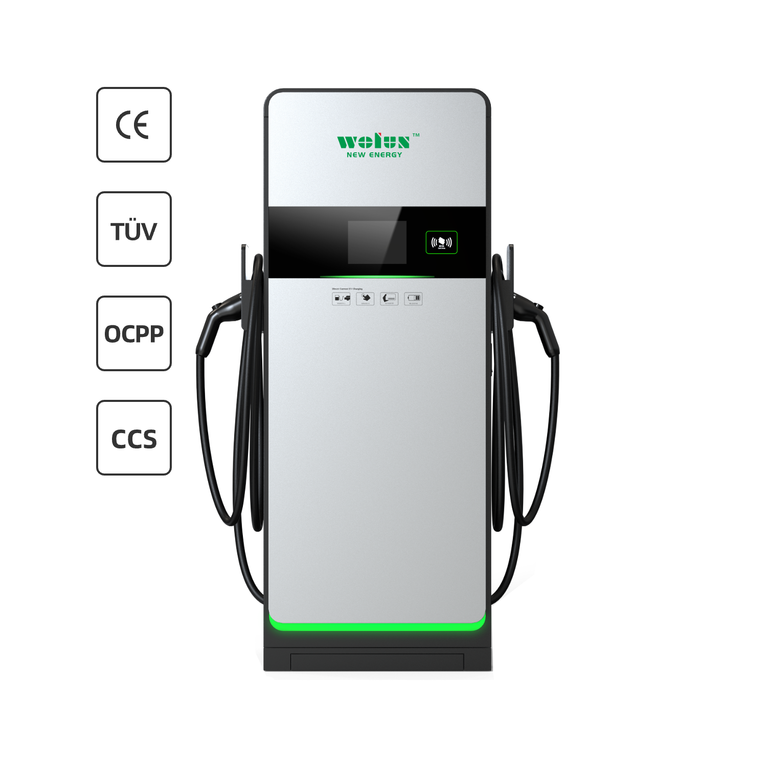 Wolun Commercial EV Charger New 60-480KW DC Fast Charging Station Floor-Mounted with CE Certification Approval