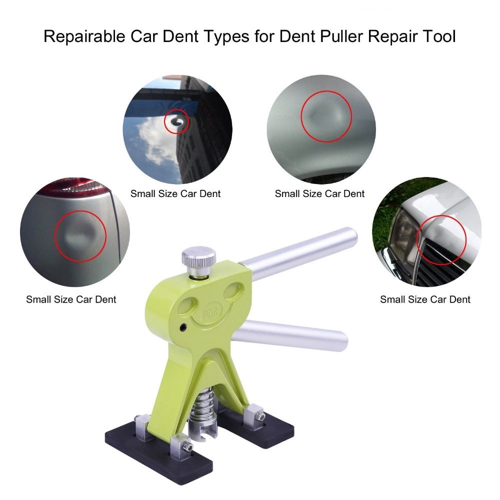 Super PDR 51pcs Car Body Dent Paint less Repair Kits, Dent Bridge Dent Puller PDR Tools with Hot Melt Glue Gun