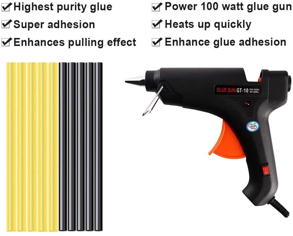 Super PDR Auto Body Paint less Dent Removal Tools Kit Bridge Dent Puller Kits with Hot Melt Glue Gun (Dent Lifter & Bridge)