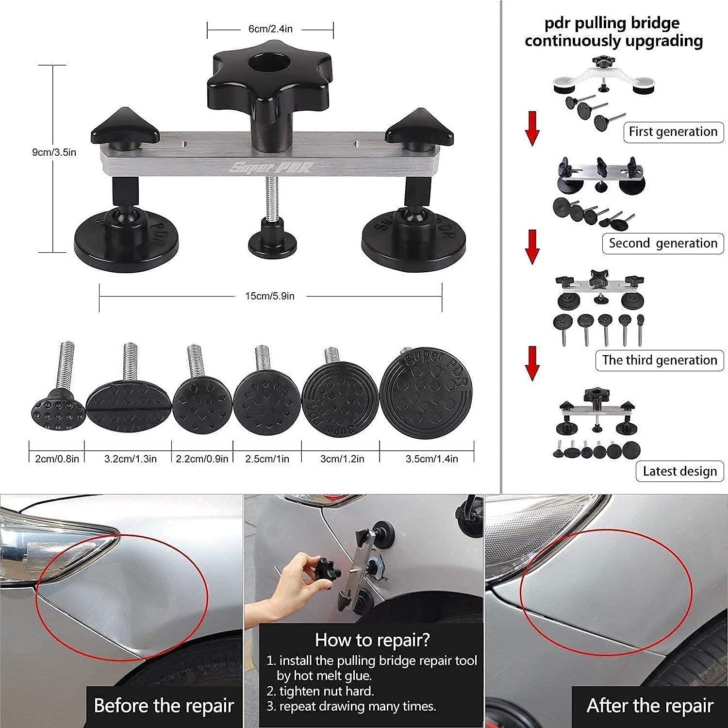 Super PDR tools removal kits Reflector Line Board Glue Gun Dent Puller pdr Tools car Dent Repair Tools