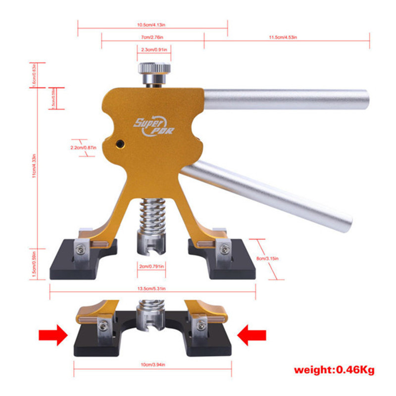 Super PDR Other Vehicle Tools dent removal kit Reflector Lamp Board Pulling Bridge Dent Puller lifter glue gun suction tabs