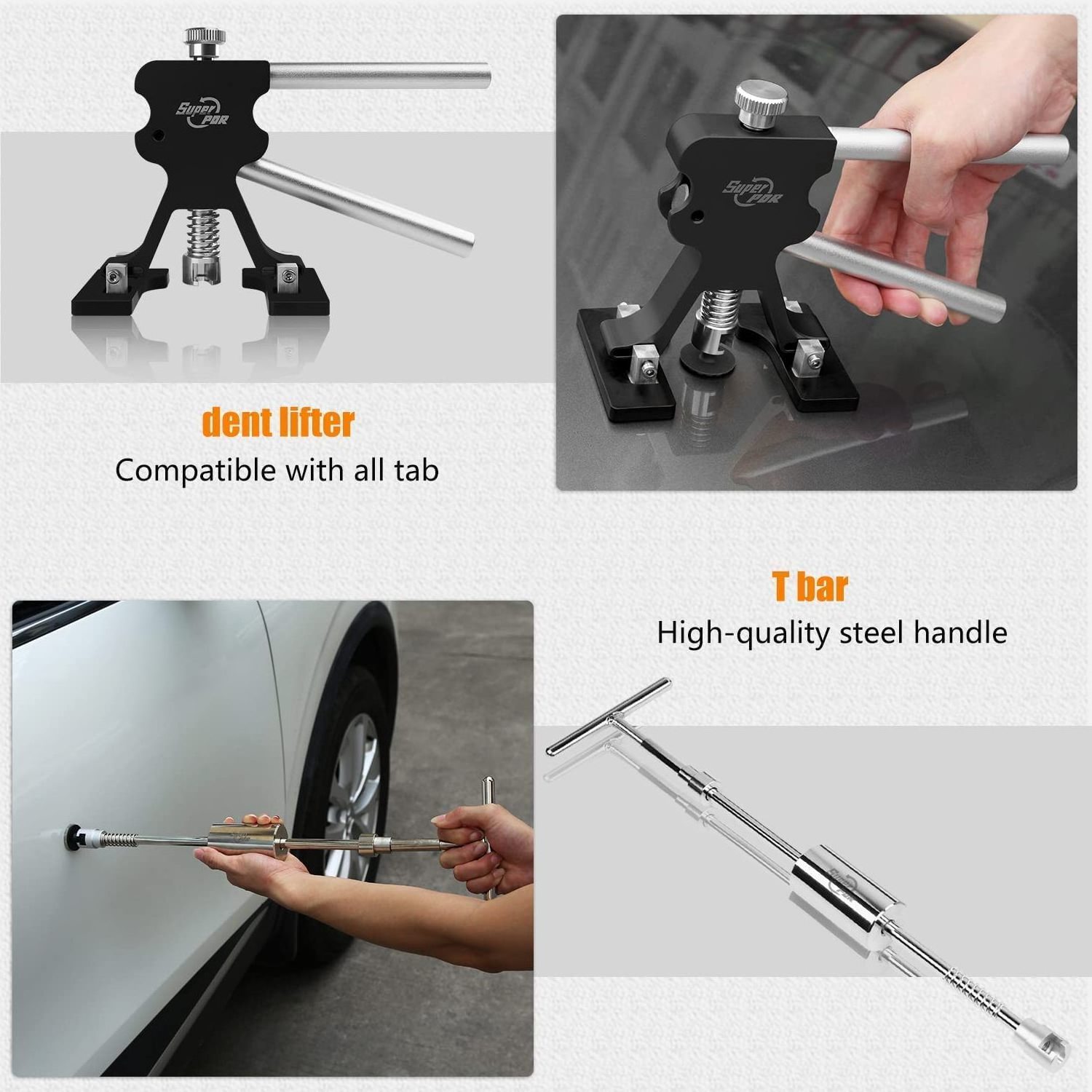 PDR Rod Auto Hail Damage Dent Puller Sets Paint less Dent Repair Removal Tools Car Body Dent Puller PDR Tools Push Hooks