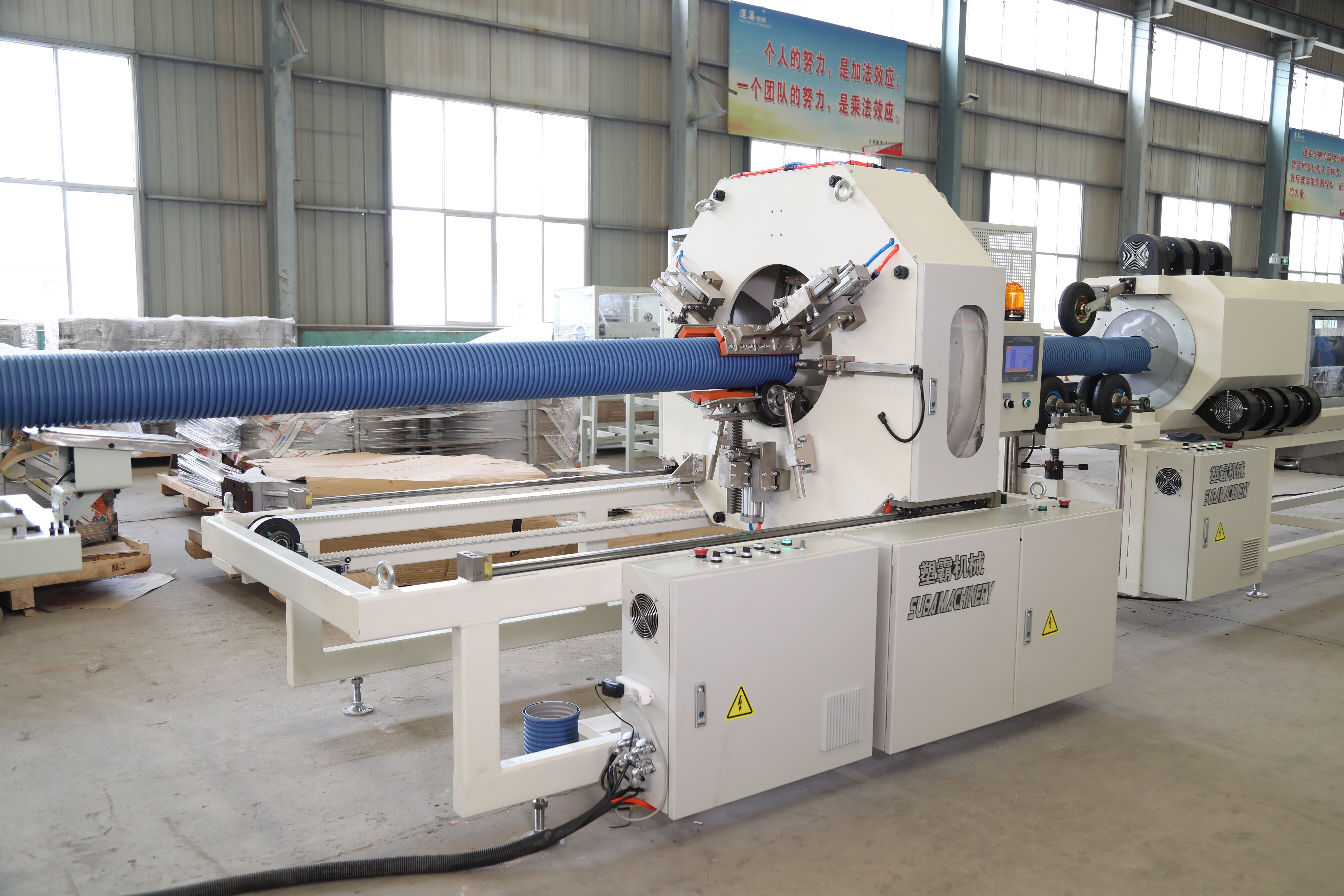 HDPE pp drainage double wall corrugated pipe extruding machine production lines by customized diameters range