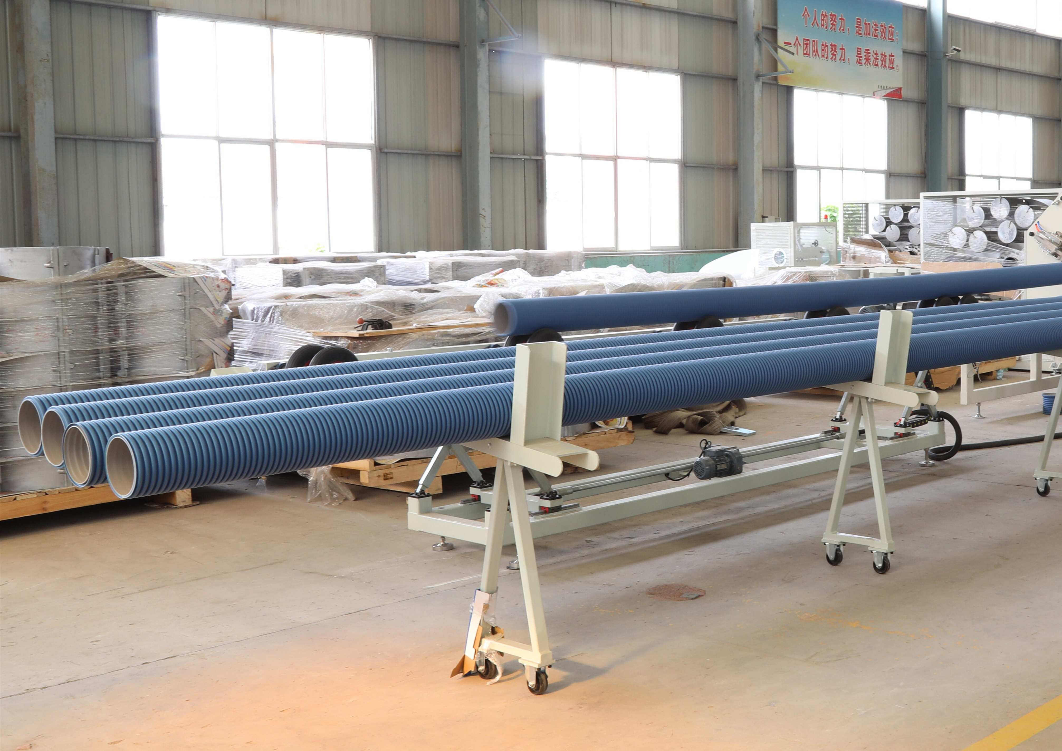 HDPE pp drainage double wall corrugated pipe extruding machine production lines by customized diameters range