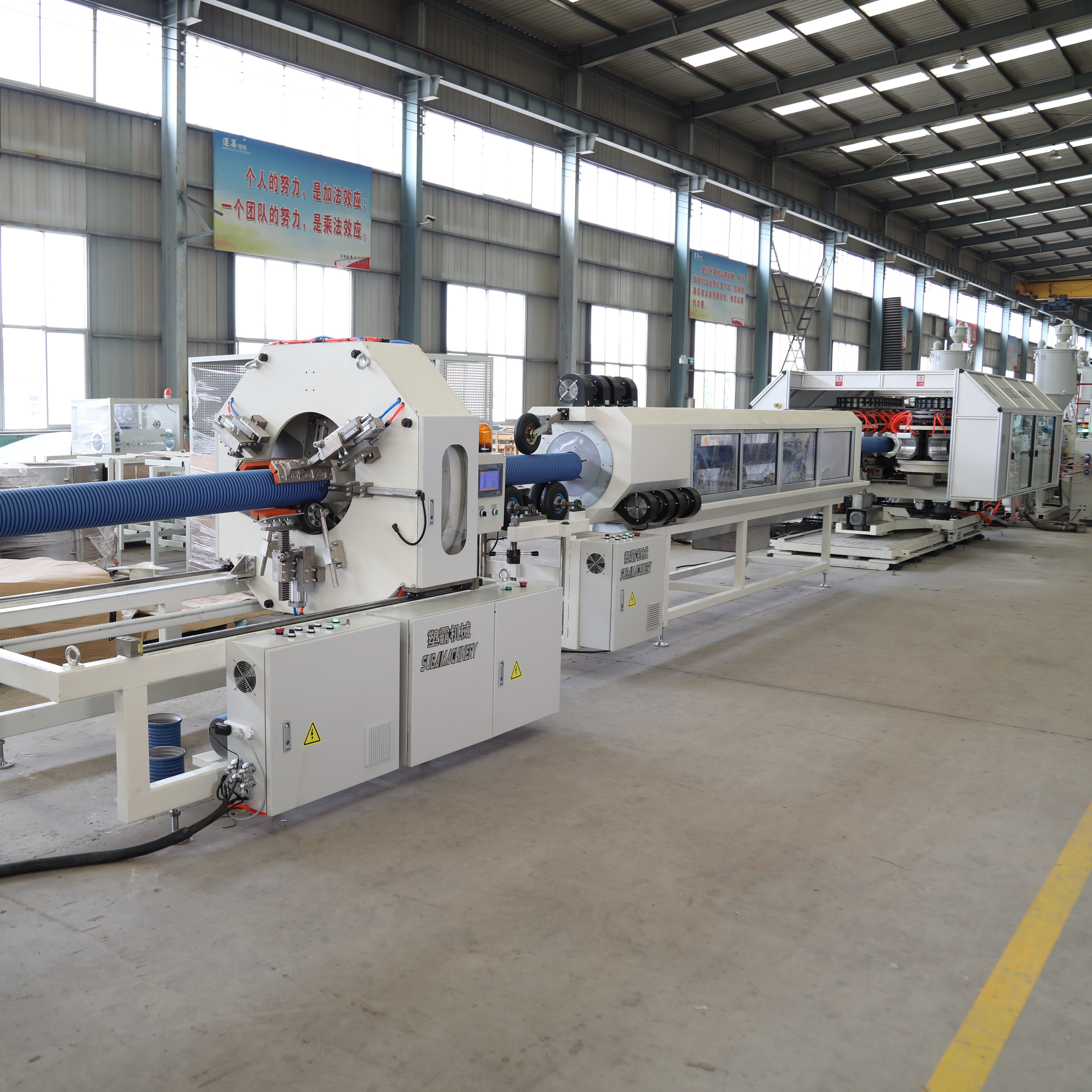 HDPE pp drainage double wall corrugated pipe extruding machine production lines by customized diameters range