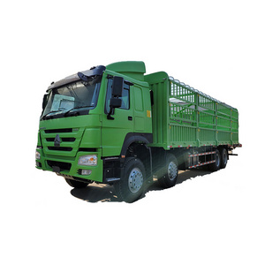 Used SINOTRUK HOWO 8*4 12 Wheelers Van Fence Cargo Truck Light Duty Cargo Truck 40 Tonne Van Truck for Low Price Sale