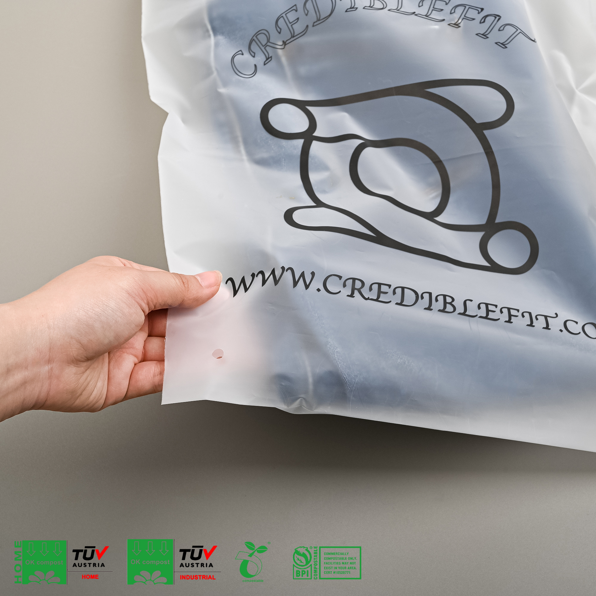 custom biodegradable small zip lock packaging tote tshirts custom frosted zipper bag frost plastic bags