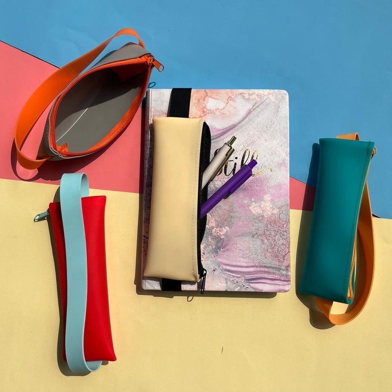 New Arrivals Silicone Bookband Pencil Case,Pencil Bag Pouch With Band