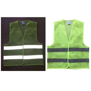 high visible cheap fluorescent yellow security reflective harness jacket reflector vest for night running traffic worker safety