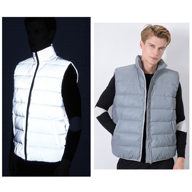 wholesale hot sale high quality hi vis safety outwear sleeveless vest waterproof reflective hoodie jacket with zipper