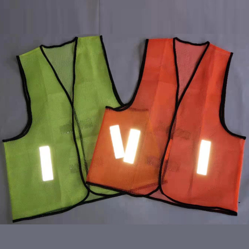 high visible cheap fluorescent yellow security reflective harness jacket reflector vest for night running traffic worker safety