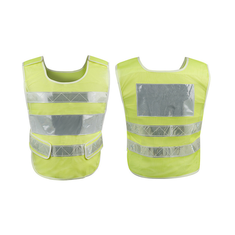 ce class 2 high visible mesh polyester construction security safety reflective vest workwear clothing with strips for road work