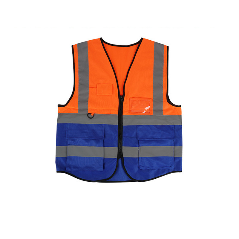 ce class 2 high visible mesh polyester construction security safety reflective vest workwear clothing with strips for road work